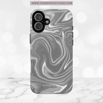 Liquid Dreams in Charcoal - iPhone Case