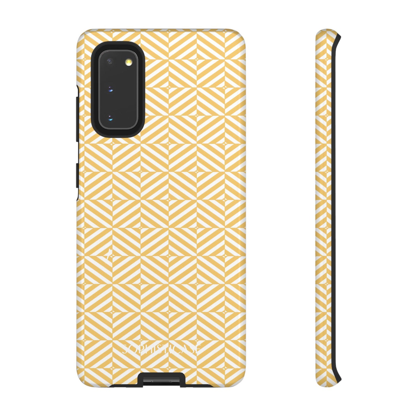 Illusions in Yellow - Dual Layer Shockproof Phone Case for iPhone, Google Pixel and Samsung Galaxy