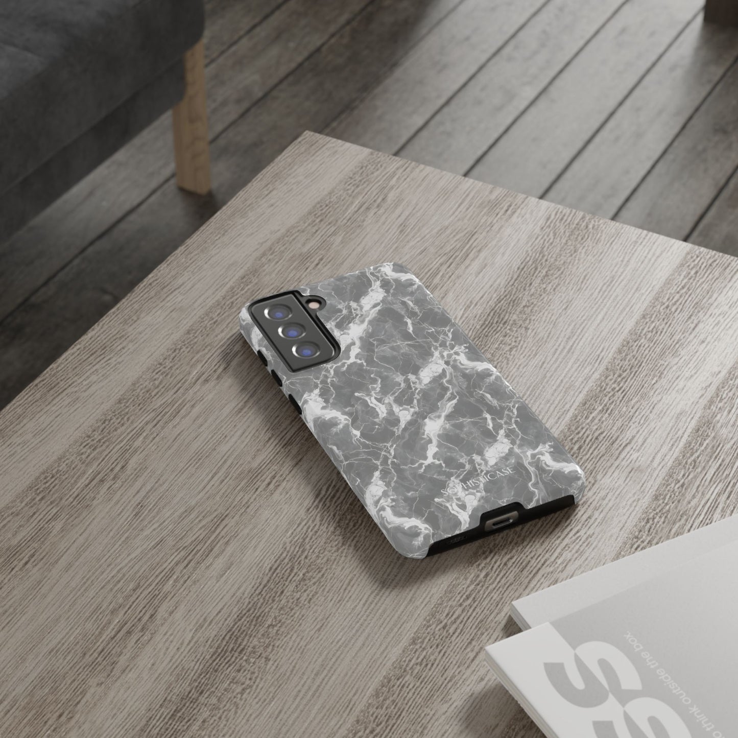 Marble Crush in Charcoal Grey - Tough Phone Case