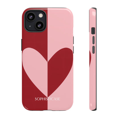 Be Mine in Red and Pink - Protective Phone Case for iPhone