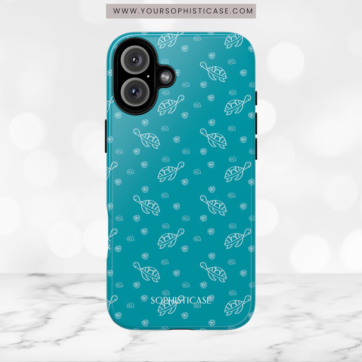 Turtle Island in Aqua - iPhone Case