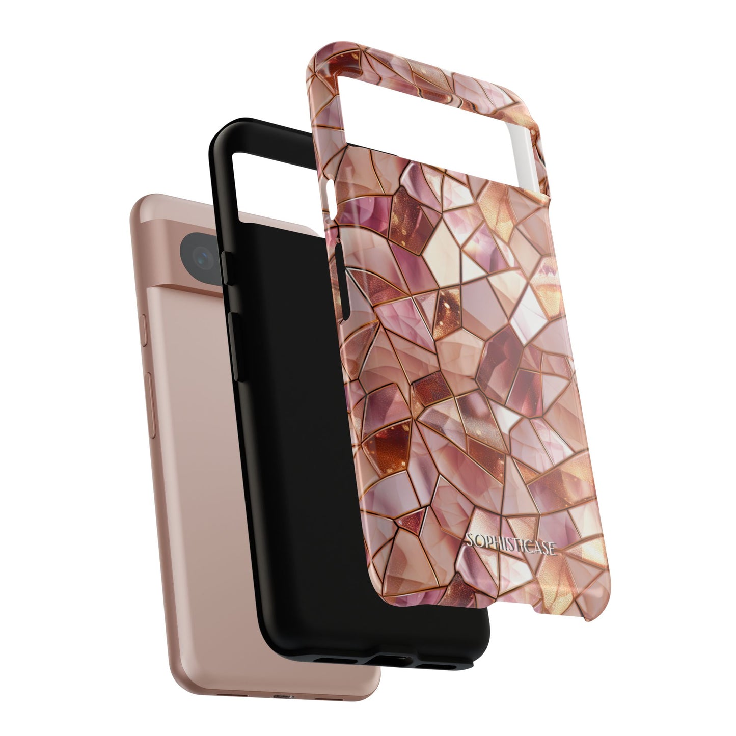 Rose' Runway in Champagne Mosaic - Tough Phone Case