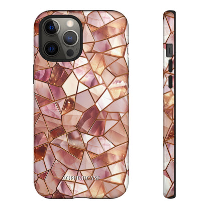 Rose' Runway in Champagne Mosaic - Tough Phone Case