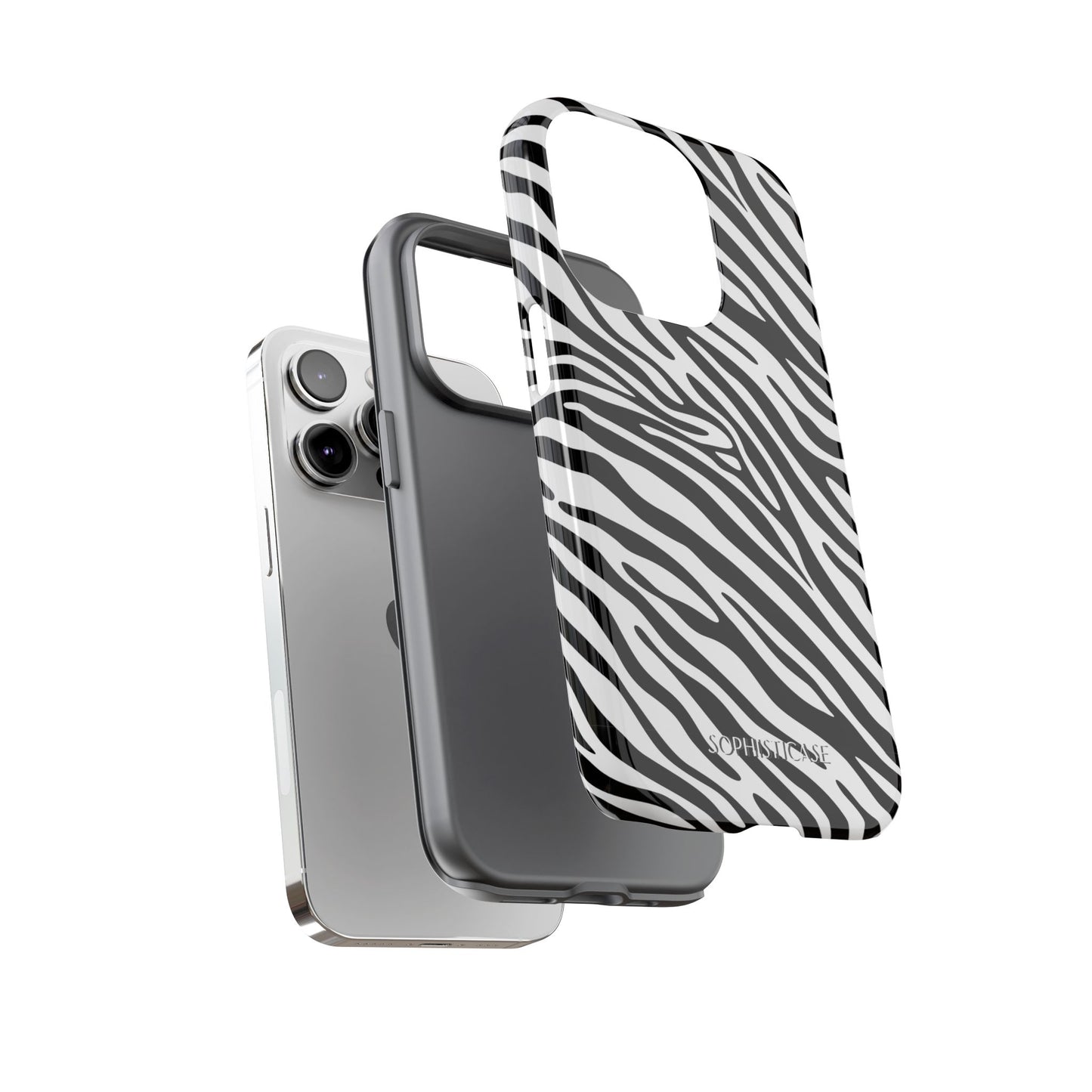 Dark Thoughts in Urban Zebra - Tough Phone Case
