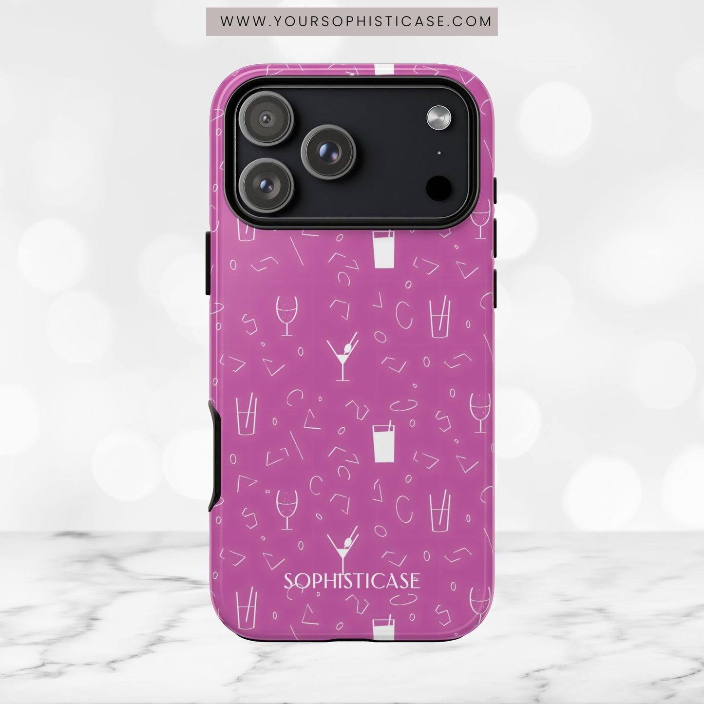 Cocktail Hour in Purple - iPhone Case
