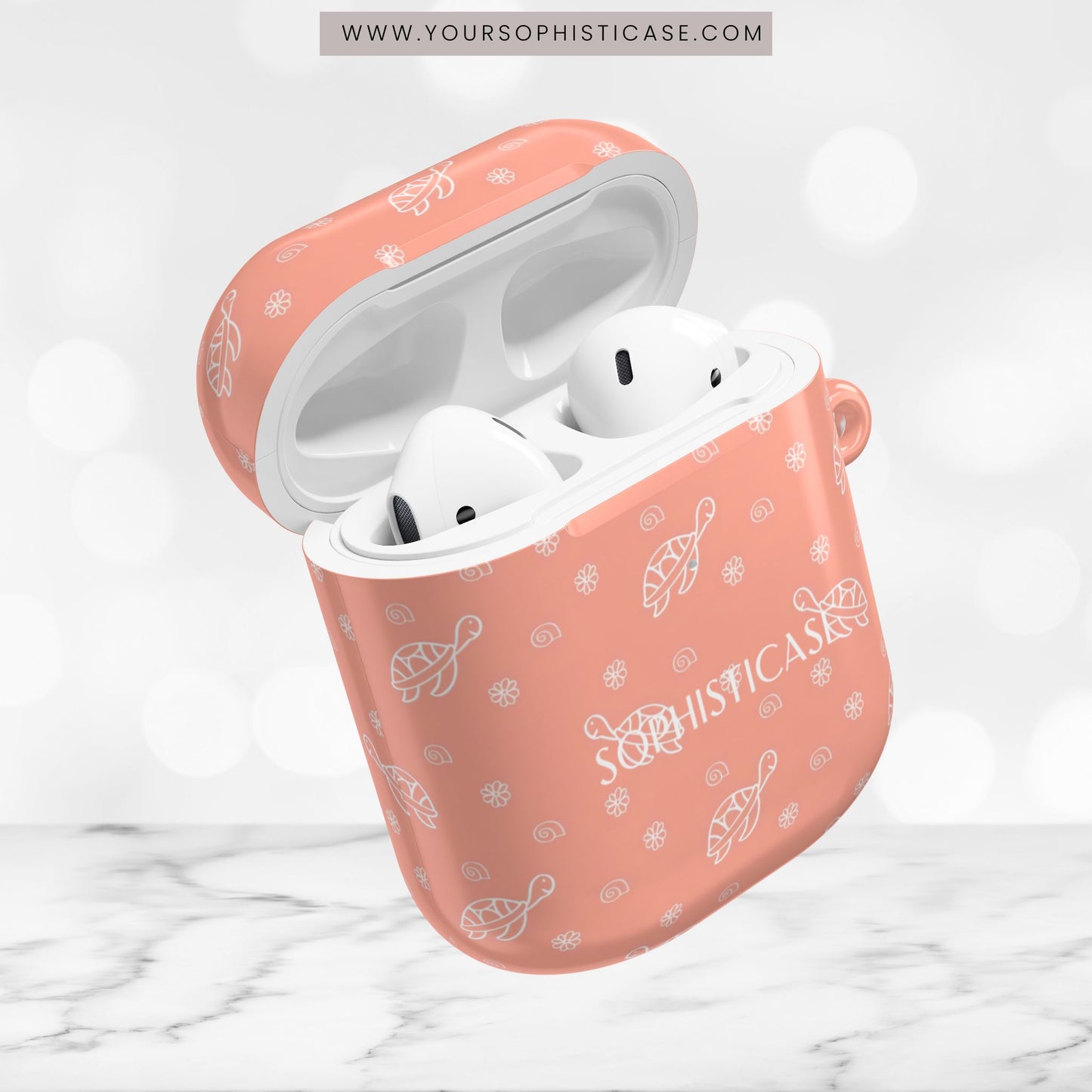 AirPod Cases - Turtle Island in Orange