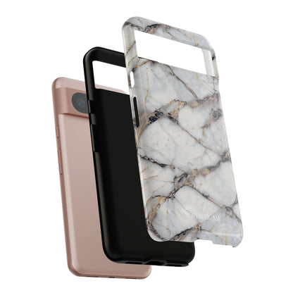 Marble Opulence in Cracked Beige - iPhone Case, Samsung Galaxy Case, Google Pixel Case