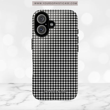 Houndstooth in Black - iPhone Case