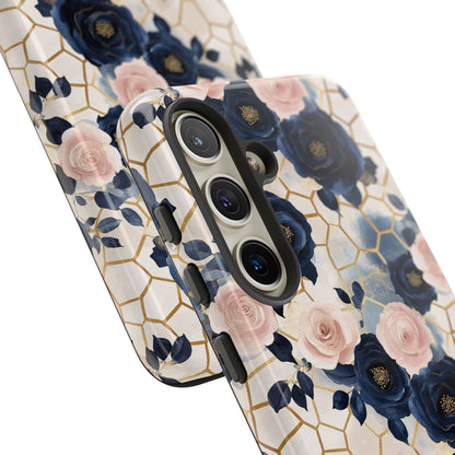 Royal Floral in Navy Hive - Tough Phone Case