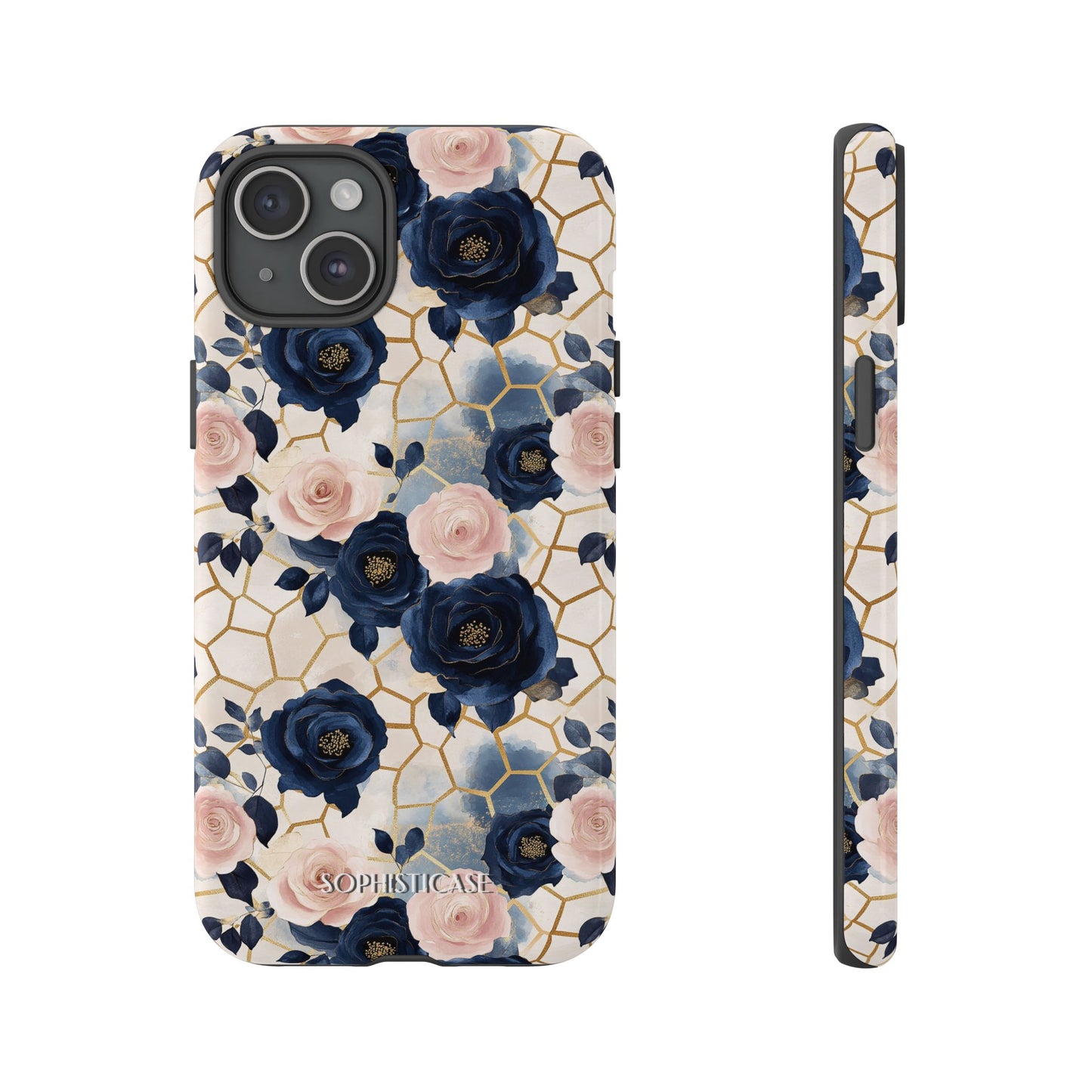 Royal Floral in Navy Hive - Tough Phone Case