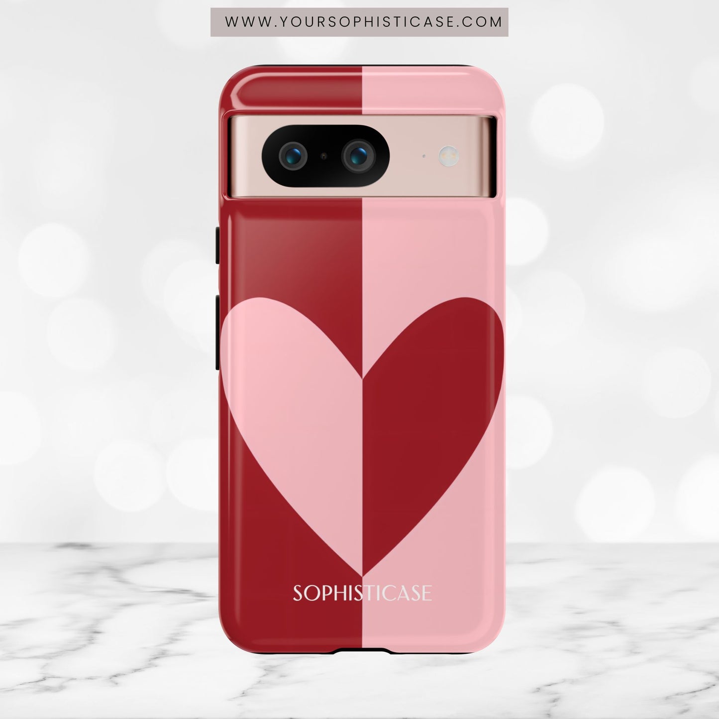 Be Mine in Red and Pink - iPhone Case, Samsung Galaxy Case, Google Pixel Case