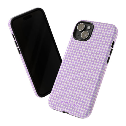 Houndstooth in Pastel Purple - iPhone Case, Samsung Galaxy Case, Google Pixel Case