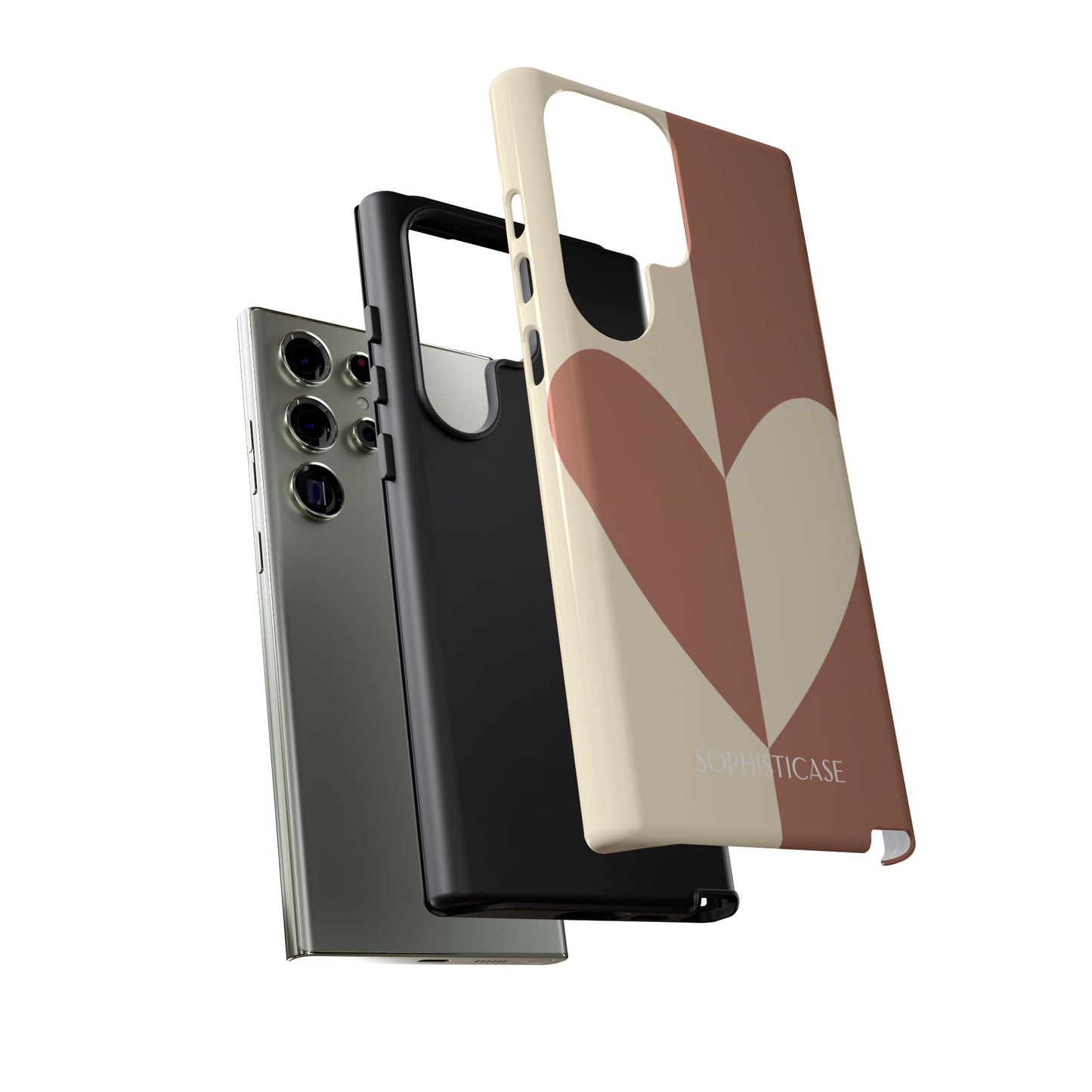 Be Mine in Brown and Cream - iPhone Case, Samsung Galaxy Case, Google Pixel Case