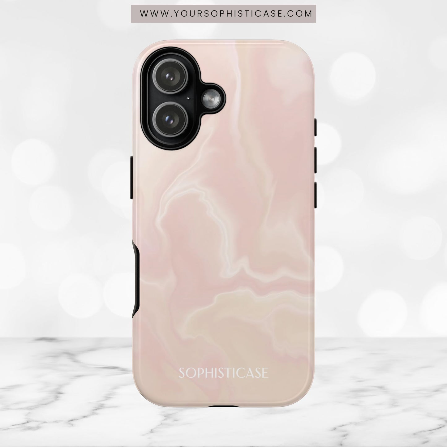 Liquid Magic in Beige Haze - iPhone Case
