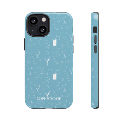 Cocktail Hour in Blue - iPhone Case