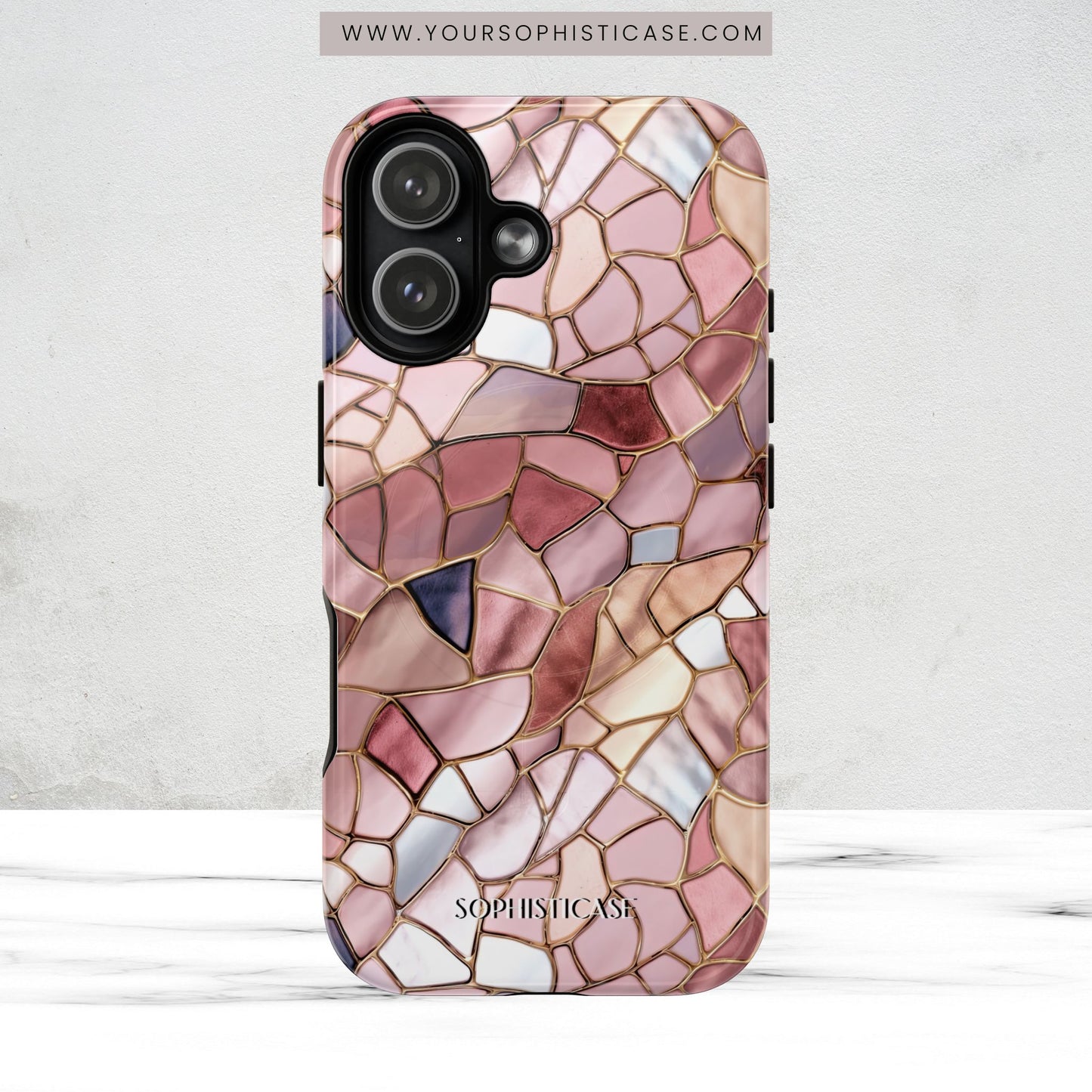 Rose' Runway in Pink Mosaic - Magsafe Case