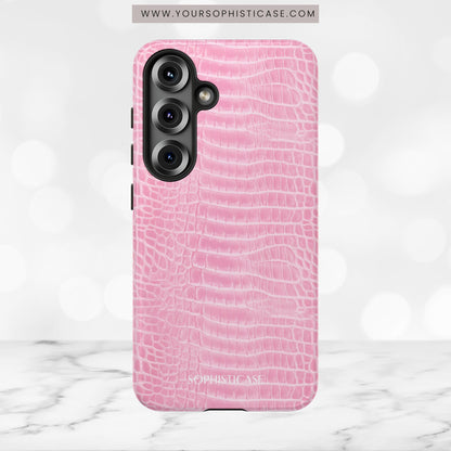 Luxe Leather in Pink - Tough Phone Case