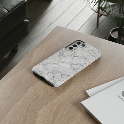 Marble Opulence in White - iPhone Case, Samsung Galaxy Case, Google Pixel Case