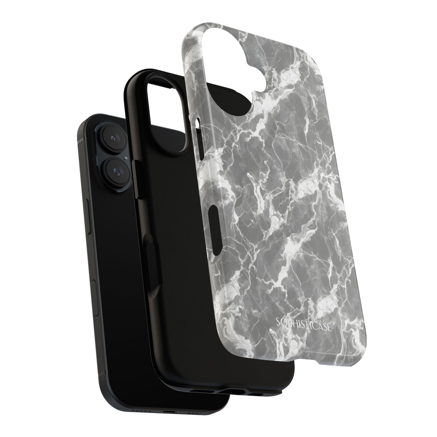 Marble Crush in Charcoal Grey - iPhone Case