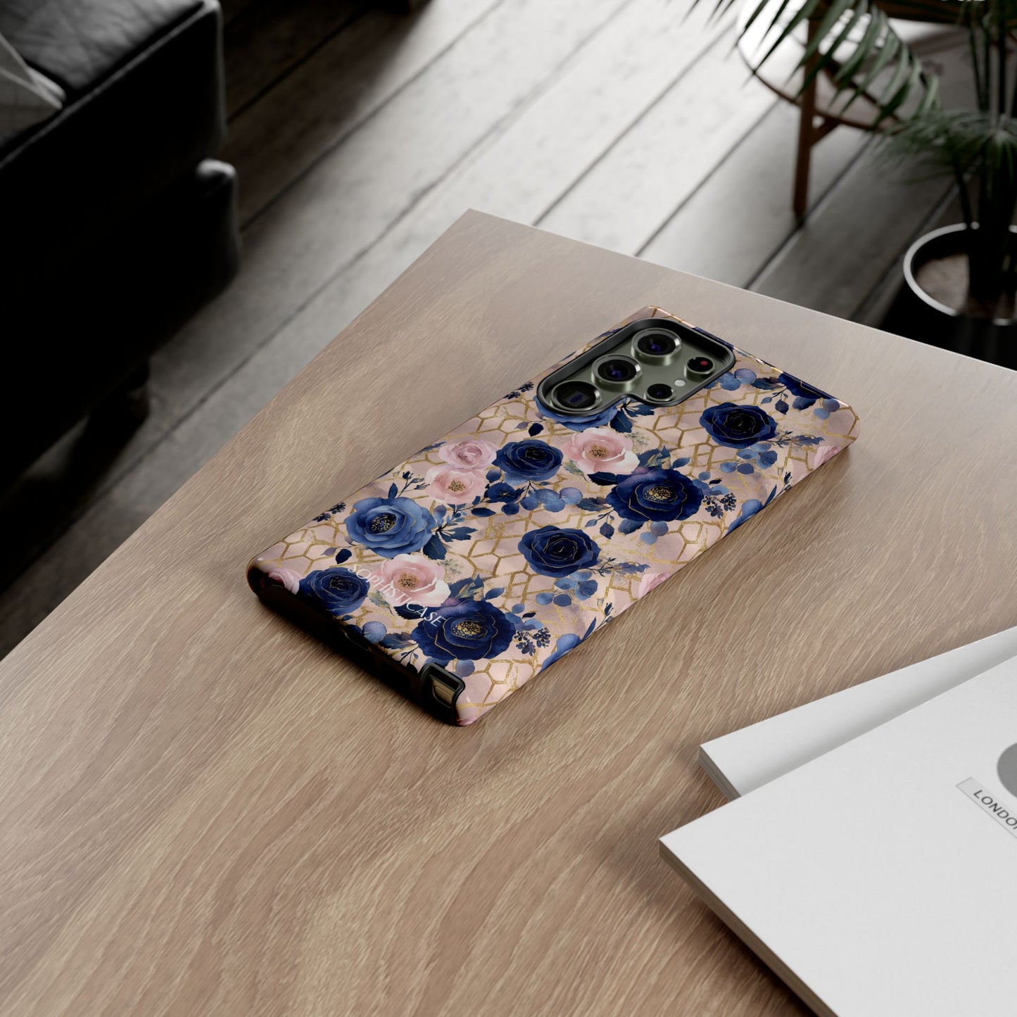 Royal Floral in Navy Blush - Tough Phone Case