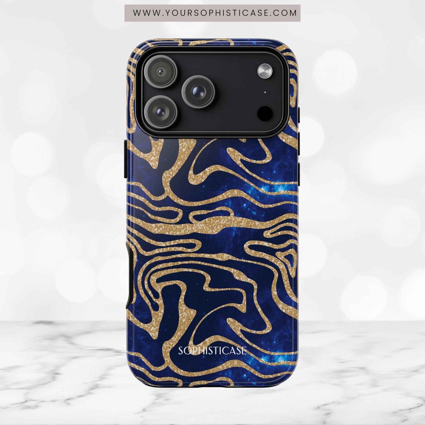 Cosmic Zebra in Blue - iPhone Case, Samsung Galaxy Case, Google Pixel Case