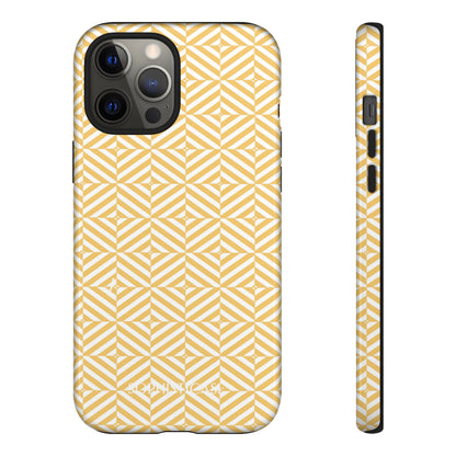 Illusions in Yellow - Dual Layer Shockproof Phone Case for iPhone, Google Pixel and Samsung Galaxy