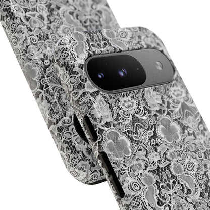 Luxe Lace in Black - Tough Phone Case