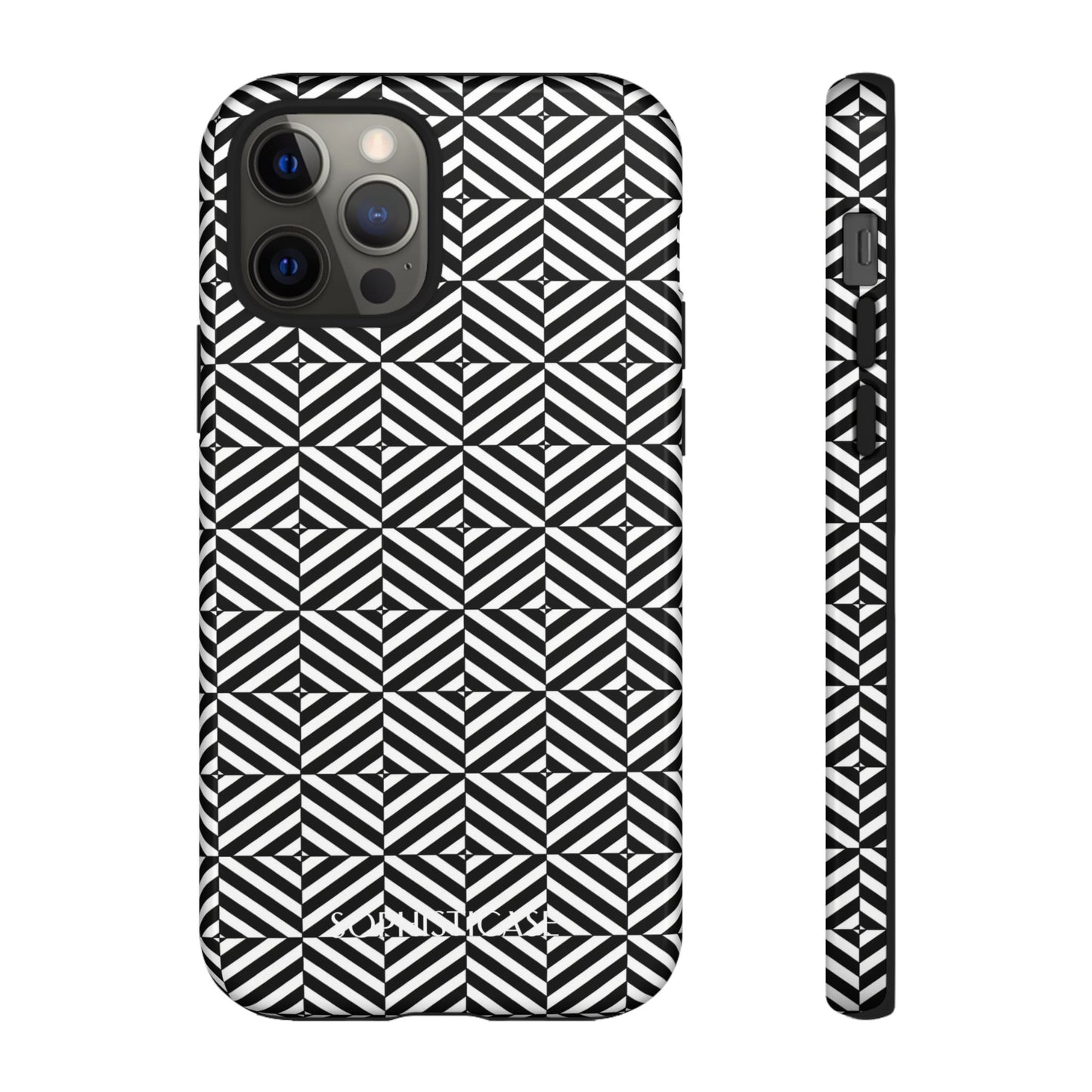 Illusions in Black - Tough Phone Case for iPhone