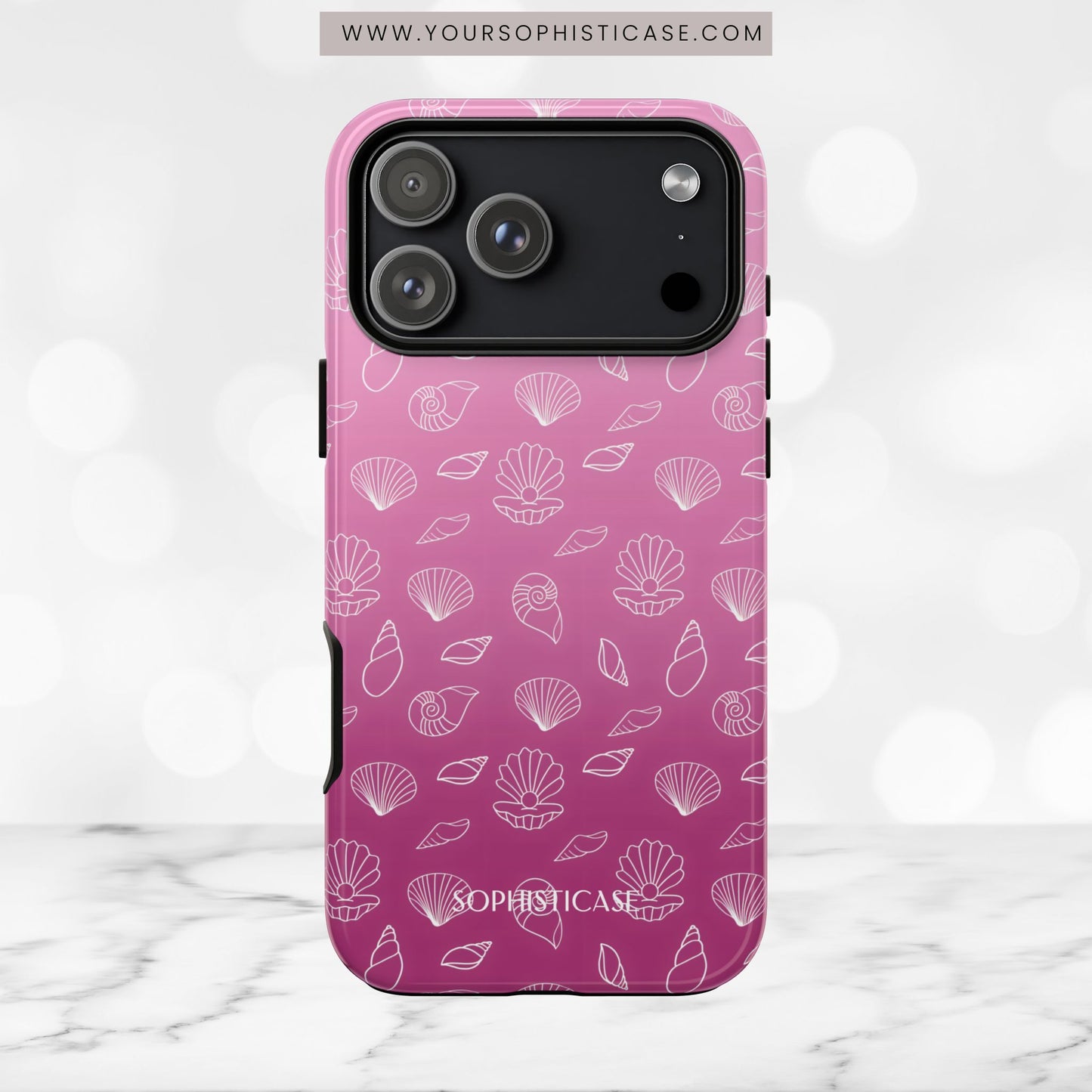 Seashell Society in Purple - iPhone Case