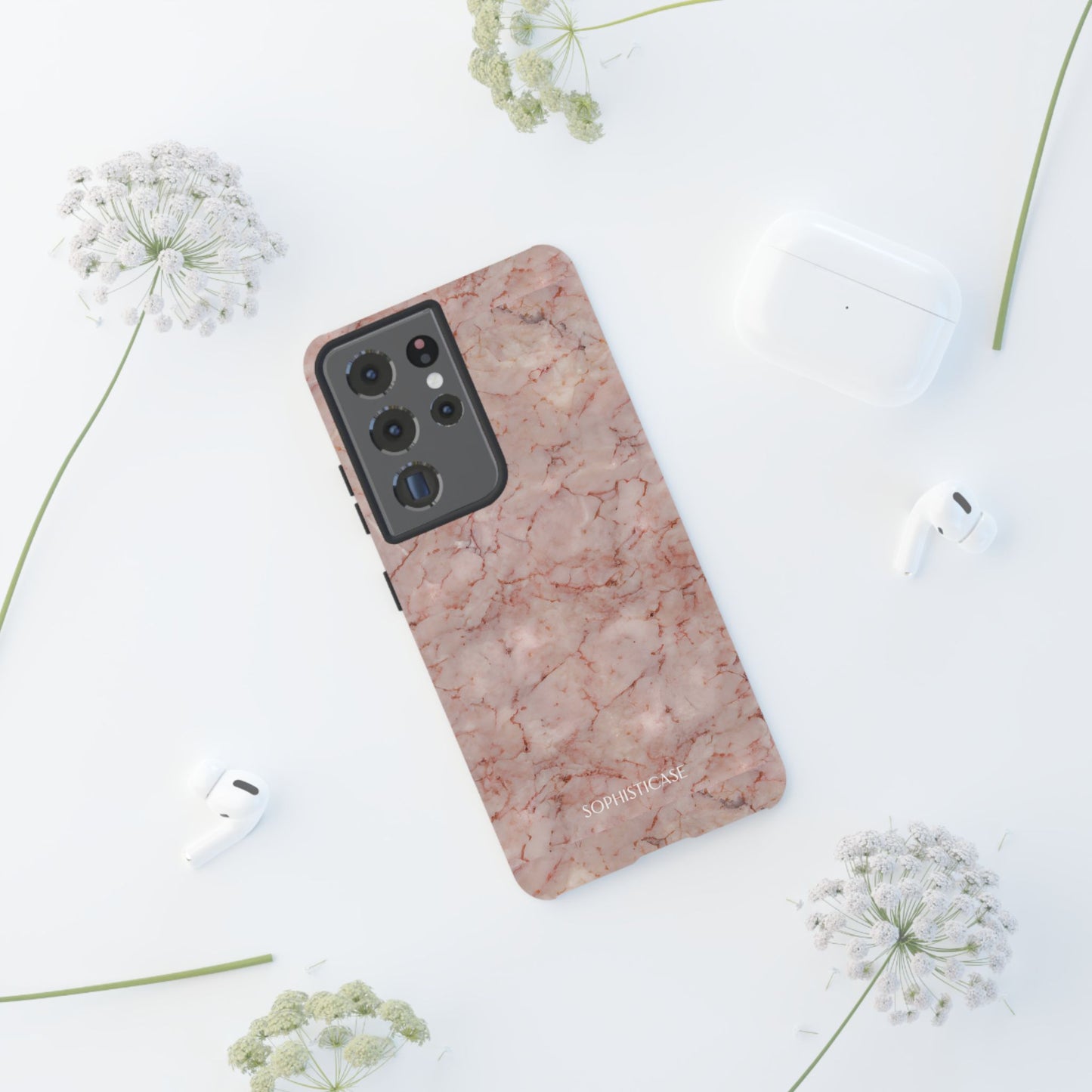 Marble Opulence in Pink - iPhone Case, Samsung Galaxy Case, Google Pixel Case