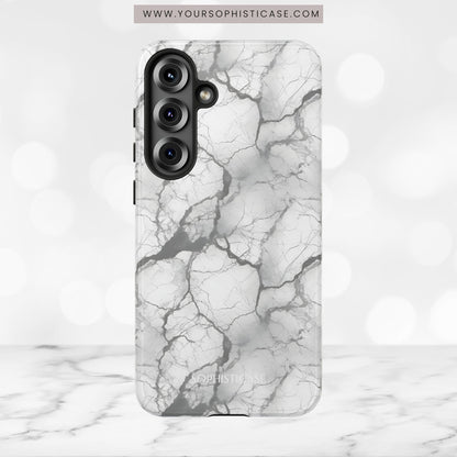 Marble Opulence in Charcoal Grey - Tough Phone Case