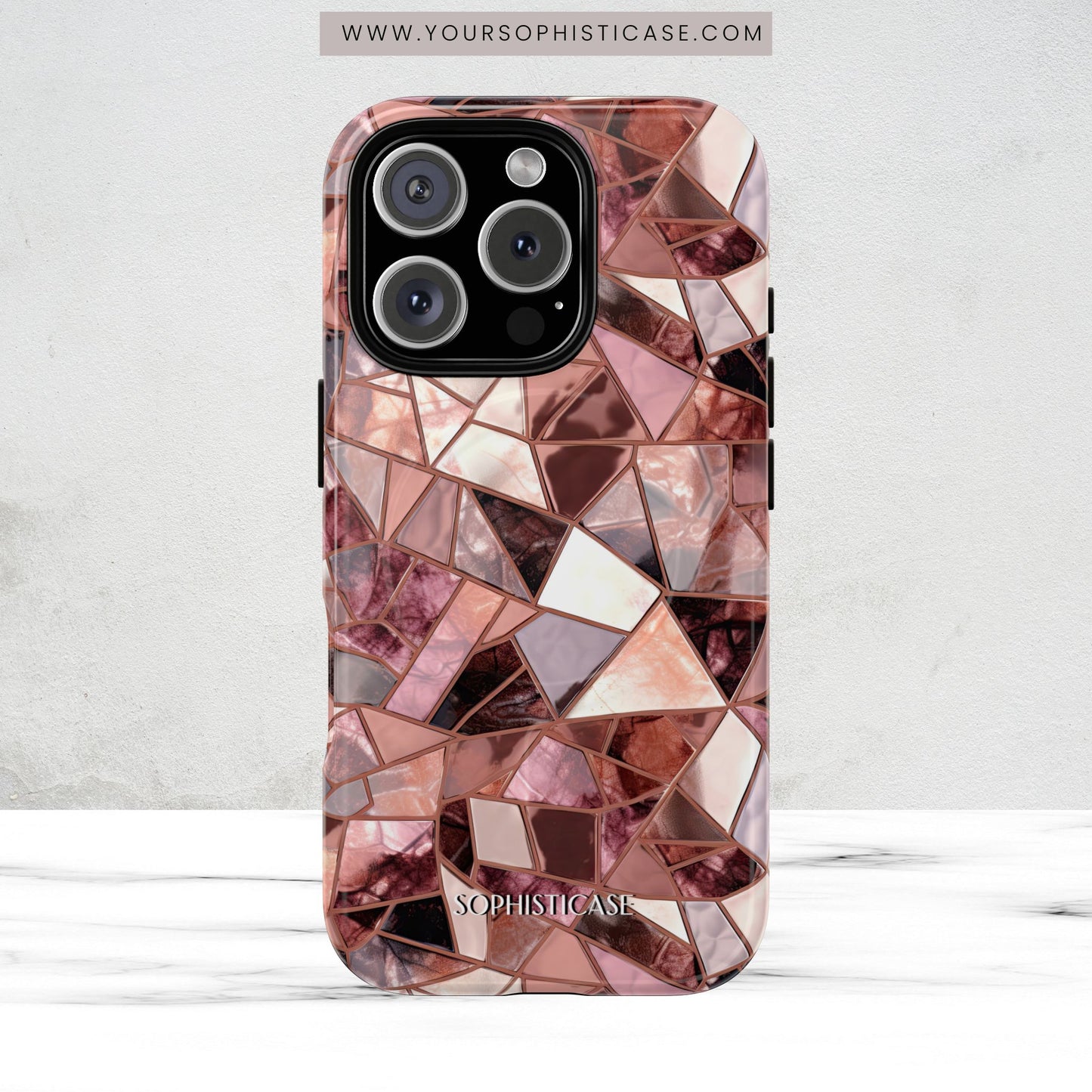 Rose' Runway in Merlot Mosaic - Magsafe Case