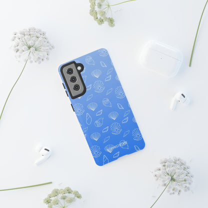 Seashell Society in Ocean Blue - iPhone Case, Samsung Galaxy Case, Google Pixel Case
