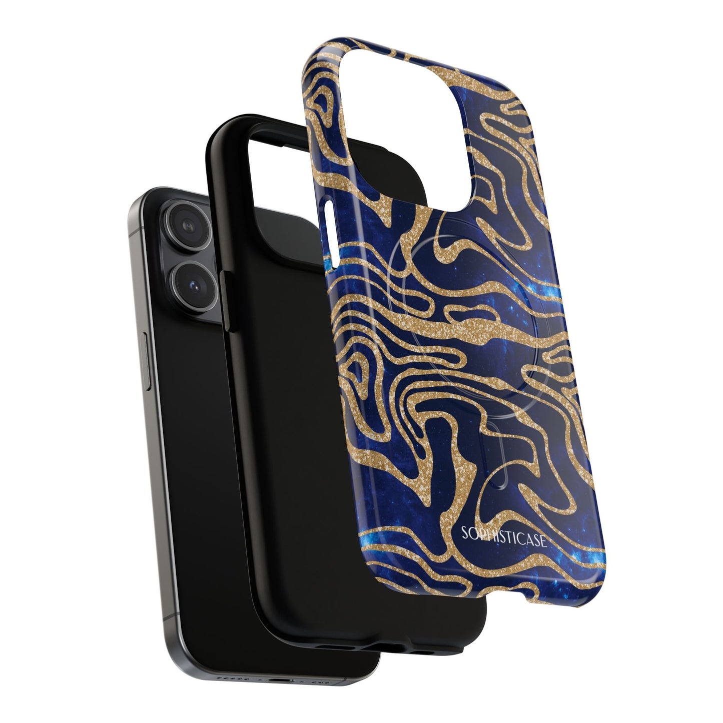 Cosmic Gold in Blue - iPhone Magsafe Case