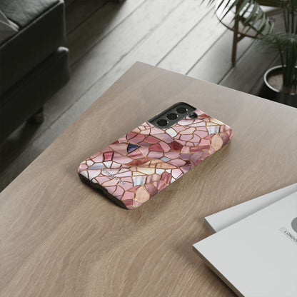 Rose' Runway in Pink Mosaic - Tough Phone Case