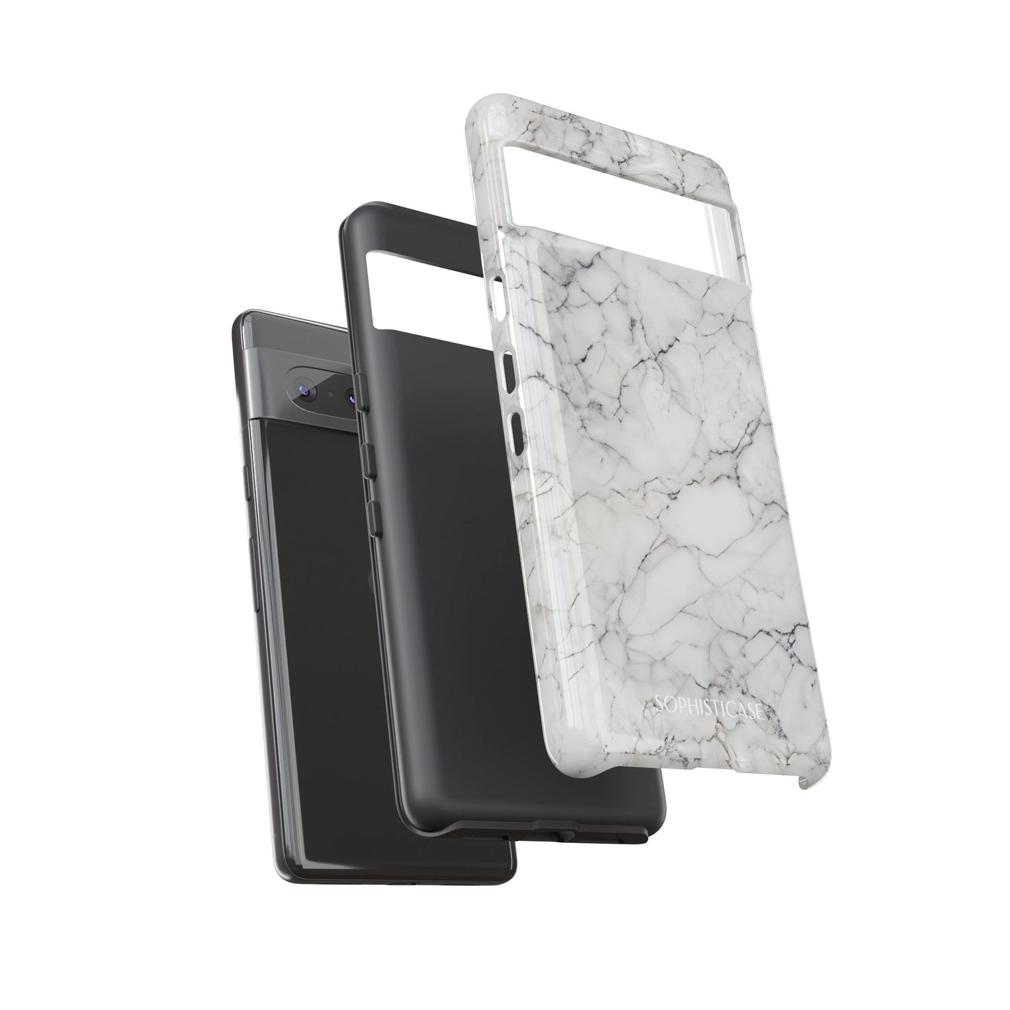 Marble Opulence in White - iPhone Case, Samsung Galaxy Case, Google Pixel Case