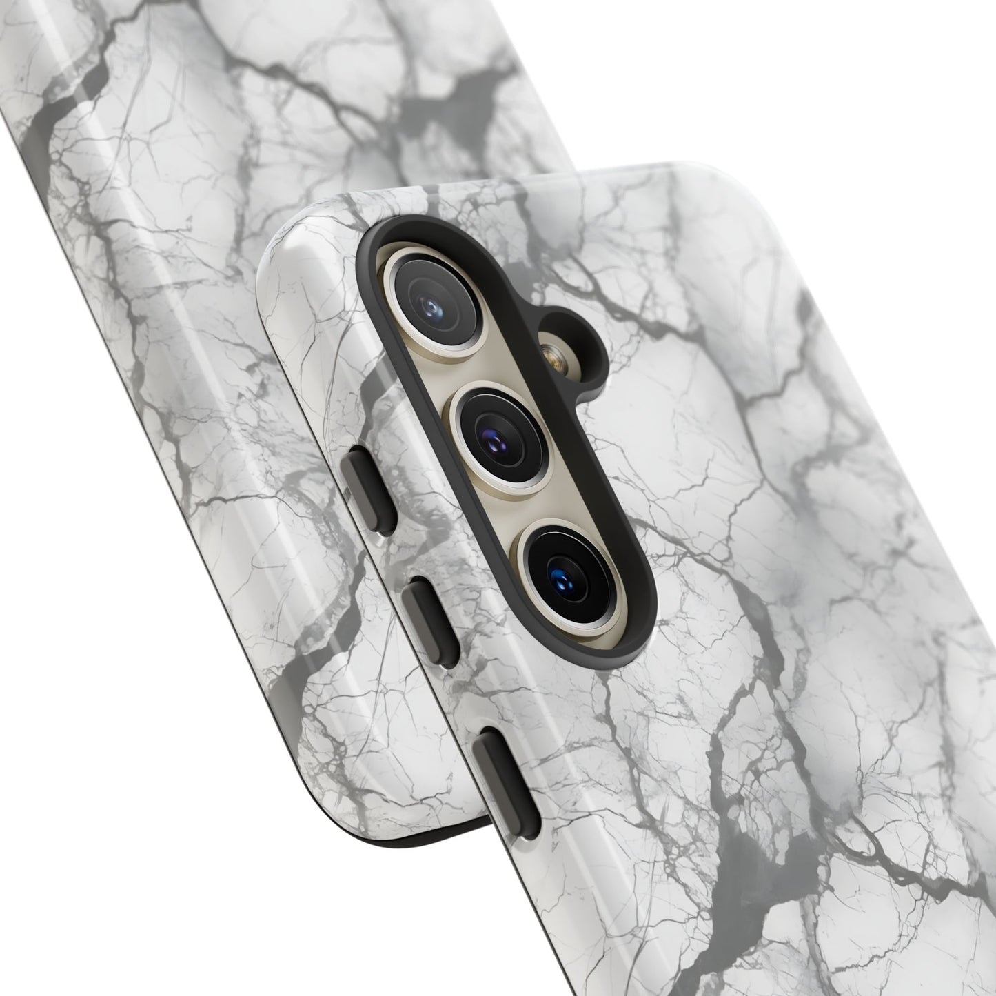 Marble Opulence in Charcoal Grey - Tough Phone Case