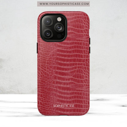Luxe Leather in Cherry Red - Magsafe Case