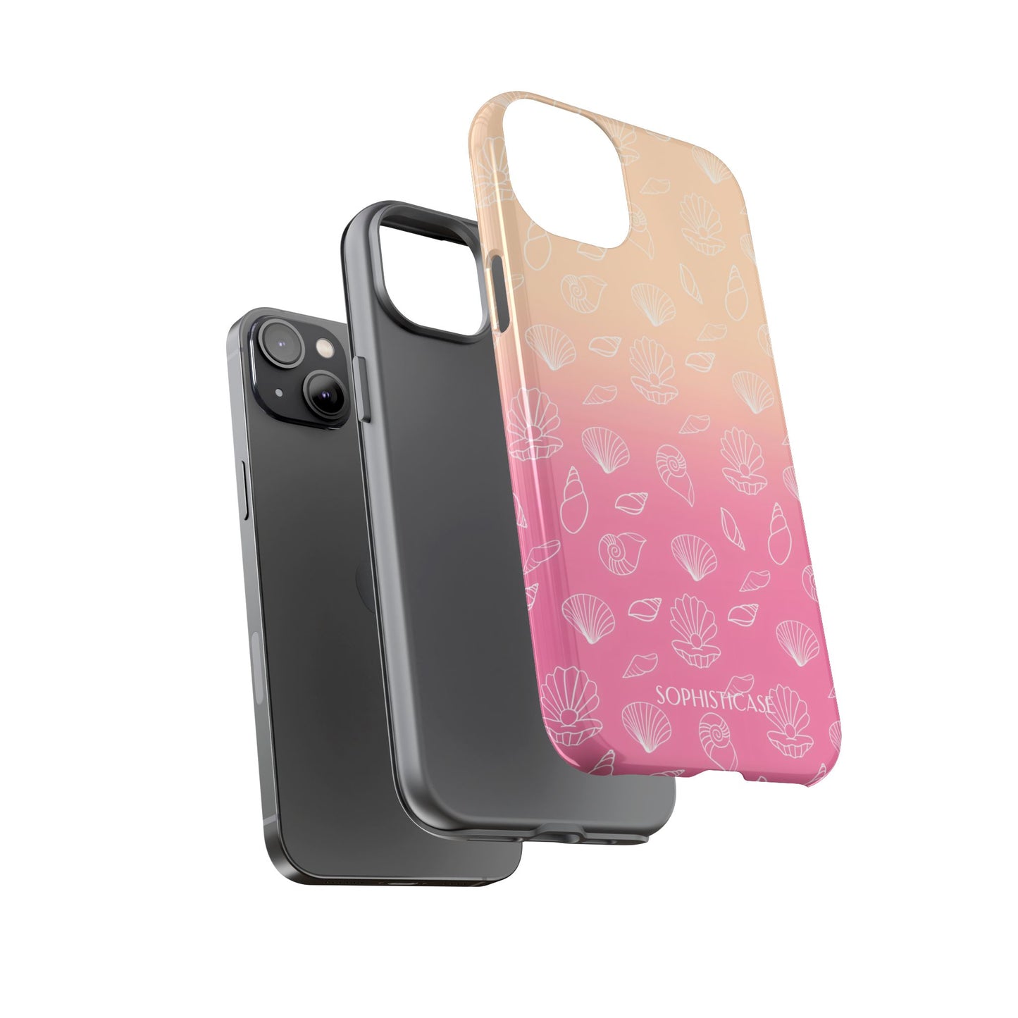 Seashell Society in Sandy Pink Sunset - iPhone Case, Samsung Galaxy Case, Google Pixel Case