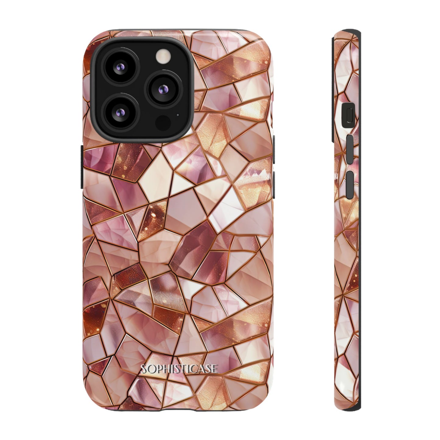 Rose' Runway in Champagne Mosaic - Tough Phone Case