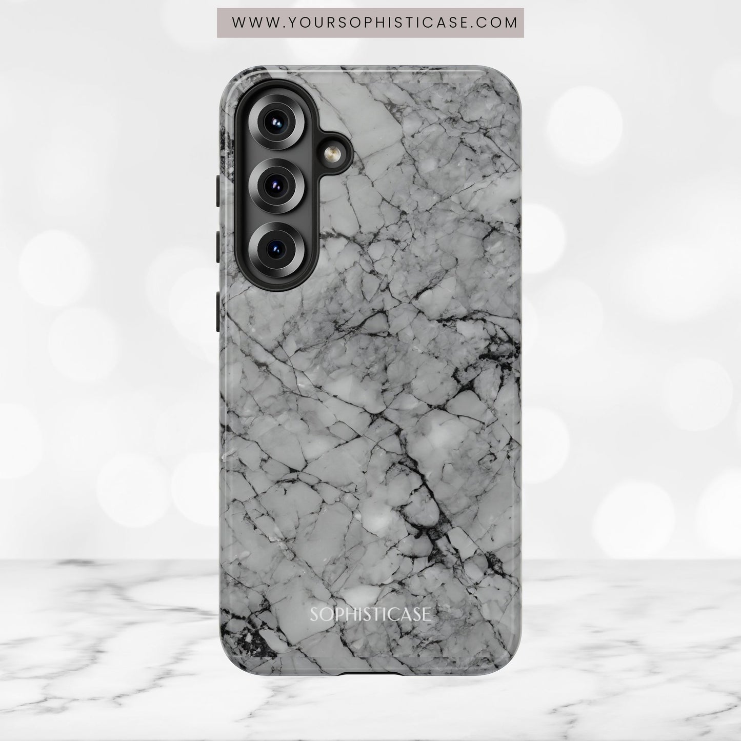 Marble Opulence in Grey - iPhone Case, Samsung Galaxy Case, Google Pixel Case