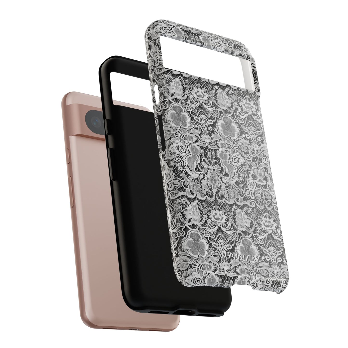 Luxe Lace in Black - iPhone Case, Samsung Galaxy Case, Google Pixel Case
