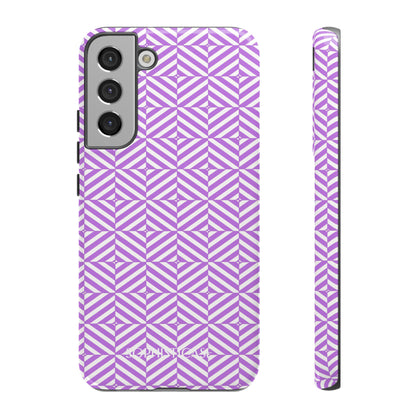 Illusions in Purple - Dual Layer Shockproof Phone Case for iPhone, Google Pixel and Samsung Galaxy