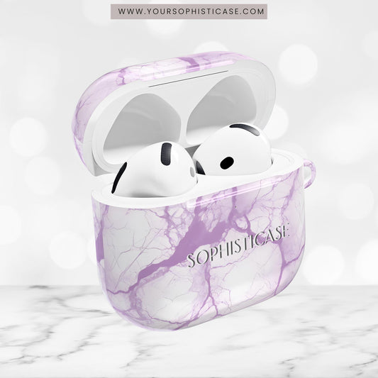 AirPod Cases - Marble Opulence in Purple
