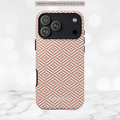 Illusions in Light Brown - iPhone Case
