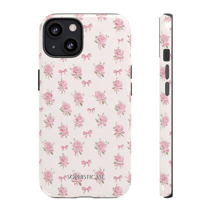 The Sweetest Thing in Coquette Roses and Bows - iPhone Case