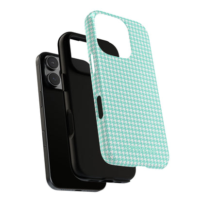 Tough Case - Houndstooth in Green