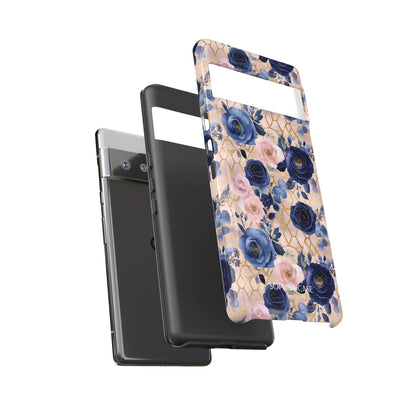 Royal Floral in Navy Blush - Tough Phone Case