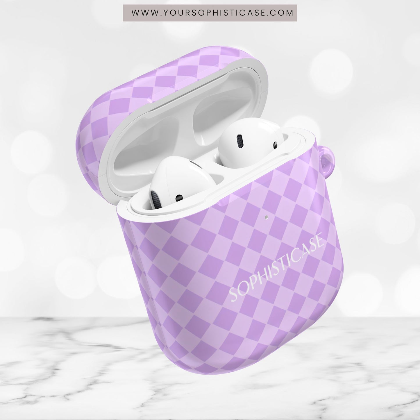 AirPod Cases - Diamond Diva in Pastel Purple
