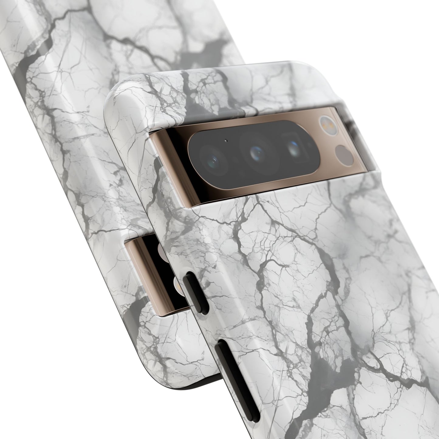 Marble Opulence in Charcoal Grey - Tough Phone Case